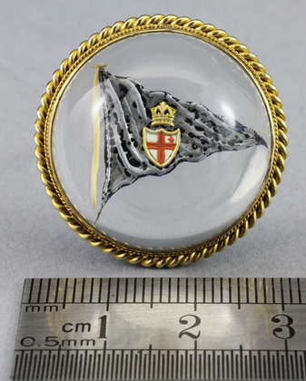 18 Carat Gold Essex Crystal Brooch - Royal London Yacht Club